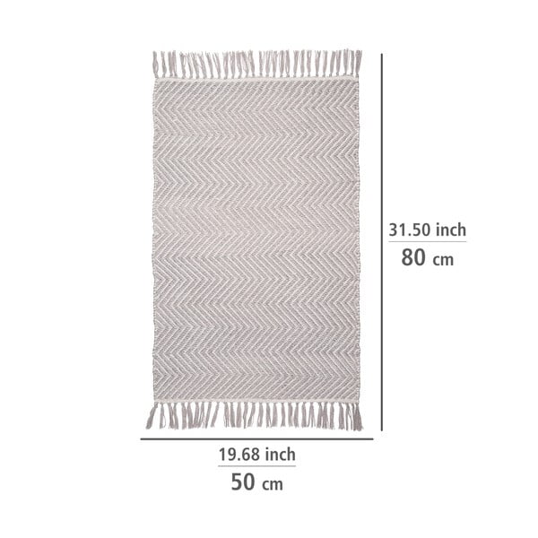 Gata szürke újrahasznosított műanyag fürdőszobai kilépő, 50 x 80 cm - Wenko-image-3