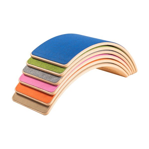 Szürke-natúr színű borovi fenyő egyensúlyozó deszka 80x30x18 cm Montessori – Meowbaby-image-2