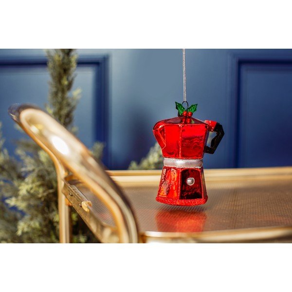 Üveg karácsonyfadísz Coffee Pot – Sass & Belle-image-1