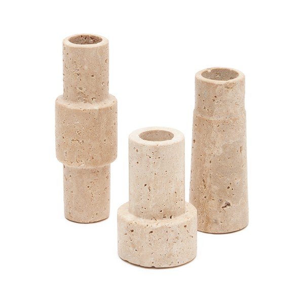 Kő gyertyatartó készlet 3 db-os Majid – Kave Home