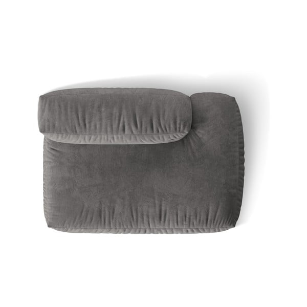 Szürke bársony kanapé modul (jobb oldali) Martina – Micadoni -image-3