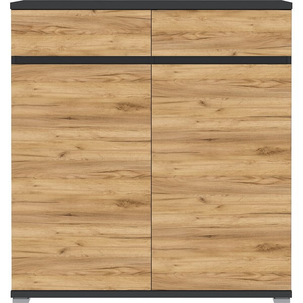 Fiókos cipőtartó tölgyfa dekorral Lissabon - Germania-image-1