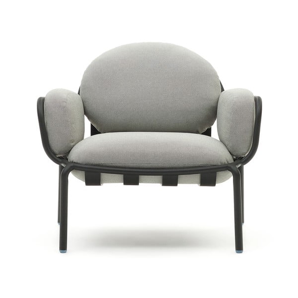 Szürke fém kerti fotel Joncols – Kave Home-image-1