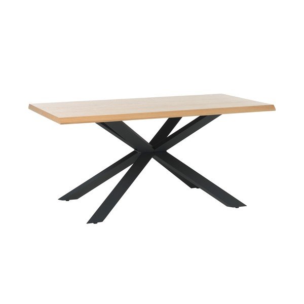 Natúr színű étkezőasztal tölgyfa dekoros asztallappal 90x160 cm Arno – Unique Furniture-image-2
