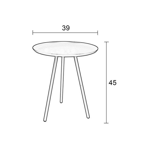 Frost fehér tárolóasztal - White Label-image-3