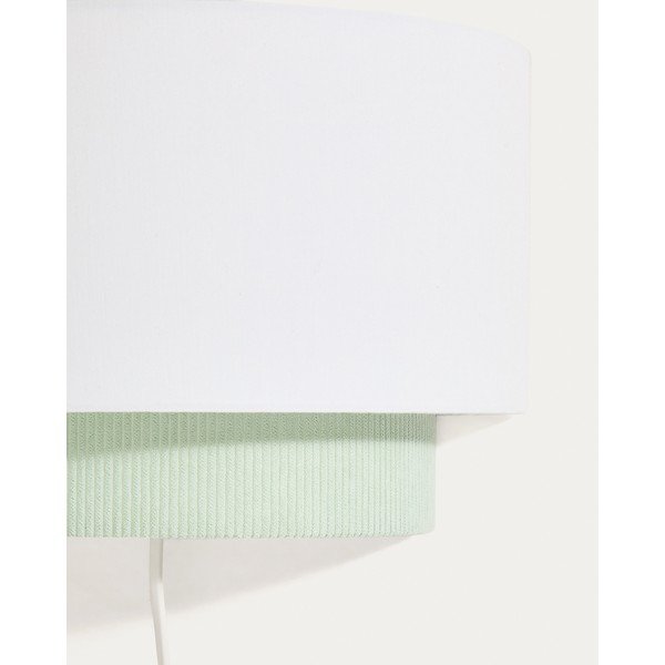 Fehér-türkiz gyerek lámpa textil búrával Bianella – Kave Home-image-3