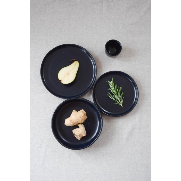 Luna fekete agyagkerámia lapostányér ø 27,5 cm - ÅOOMI-image-4