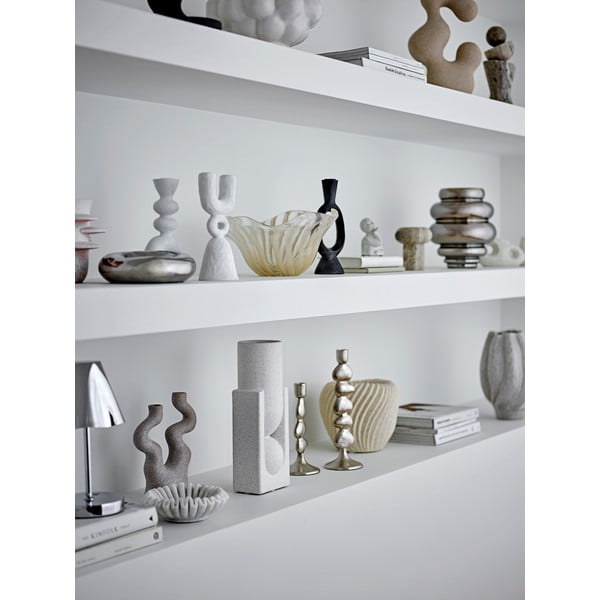 Ezüstszínű üveg kézzel készített váza (magasság 24 cm) Zorya – Bloomingville-image-2