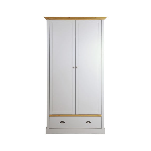 Sandringham szürke-fehér ruhásszekrény, 192 x 104 cm - Steens