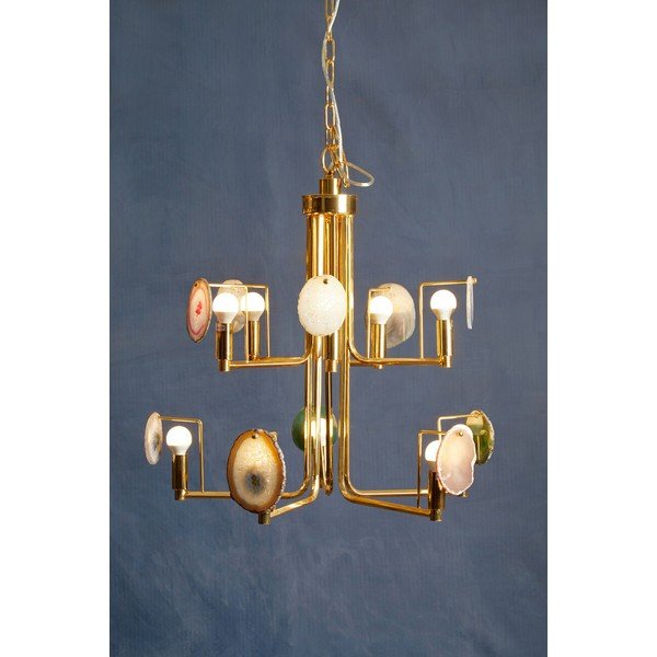 Aranyszínű fém függőlámpa Glamour – Premier Housewares-image-1