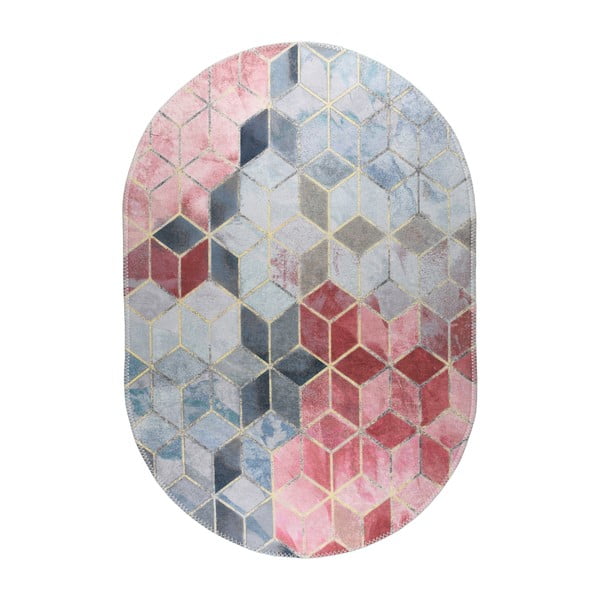 Rózsaszín-világosszürke mosható szőnyeg 160x230 cm – Vitaus