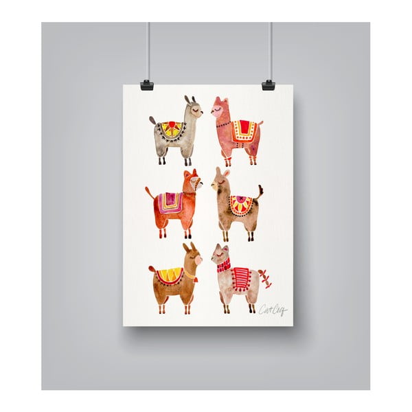 Alpacas by Cat Coquillette 30 x 42 cm-es plakát