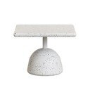 Fehér terrazzo cement dohányzóasztal 48x48 cm Saura – Kave Home