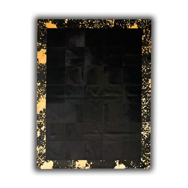 Dicecio állatbőr szőnyeg arany mintával, 180 x 120 cm - Pipsa