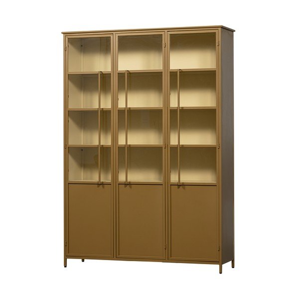 Mustársárga fém tálalószekrény 140x200x44 cm Exhibit – WOOOD-image-2