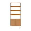 Natúr színű könyvespolc tölgyfa dekorral 80x200 cm Kyoto – House Nordic