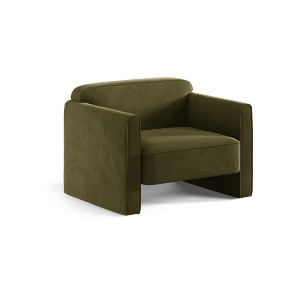 Zöld bársony fotel Abby – Micadoni 