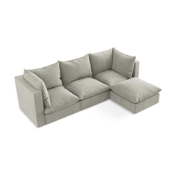 Világosszürke sarokkanapé (jobb oldali-heverő résszel) Manao – Makamii-image-2