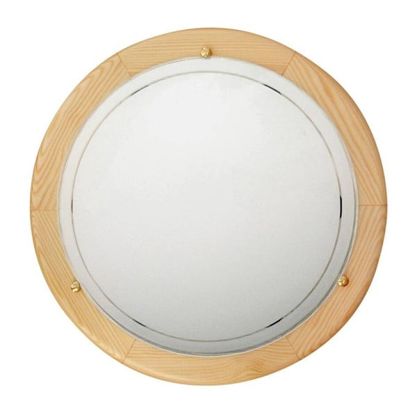 Fehér-natúr színű LED mennyezeti lámpa üveg búrával ø 30 cm Pine – Candellux Lighting
