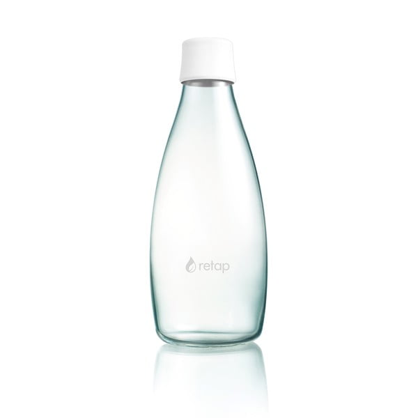 Fehér üvegpalack élettartam garanciával, 800 ml - ReTap