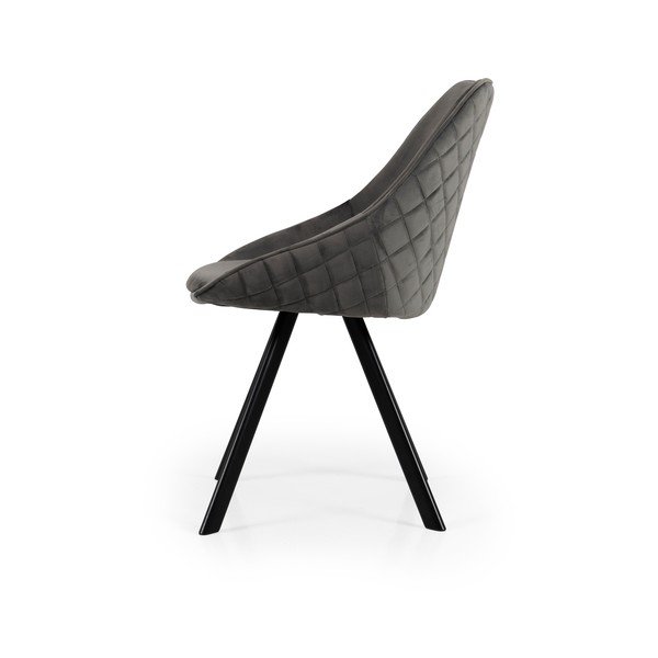 Szürke bársony étkezőszék szett 2 db-os Ritz – Tenzo-image-3