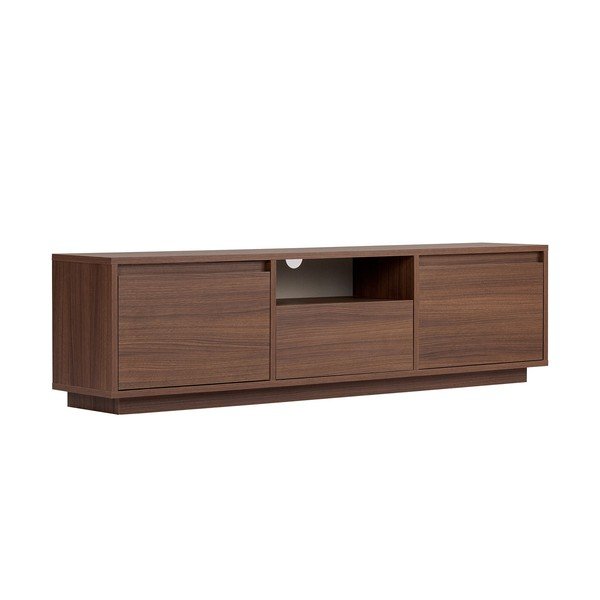 Sötét natúr színű TV-állvány diófa dekorral 160x42x30 cm Sentinel – Kalune Design