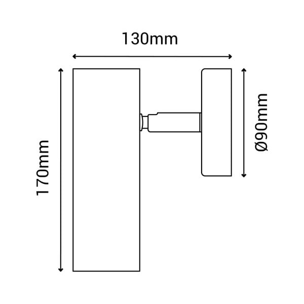 Milan fekete falilámpa, magasság 17 cm - SULION-image-4