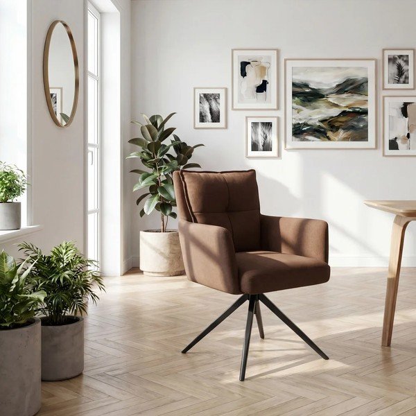 Szürkésbézs textil karfás étkezőszék szett 2 db-os Jonas – Støraa-image-1