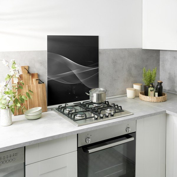 Edzett üveg falvédő tűzhelyhez 70x60 cm Smoke – Wenko-image-2