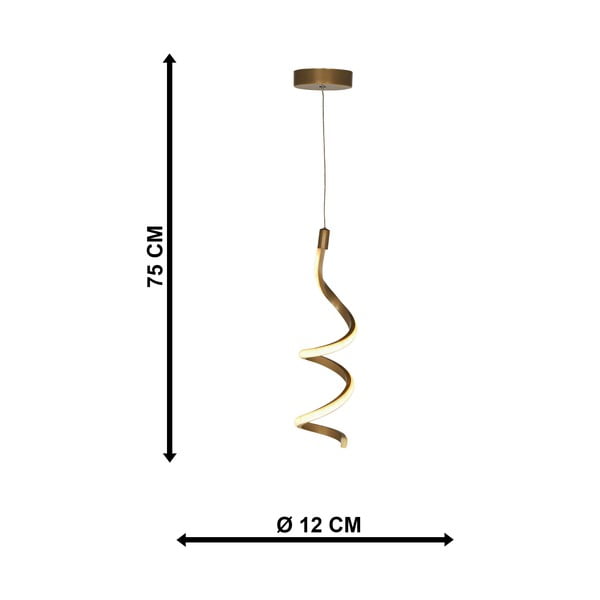 Bronzszínű fém LED függőlámpa ø 12 cm Hilton – Squid Lighting-image-3