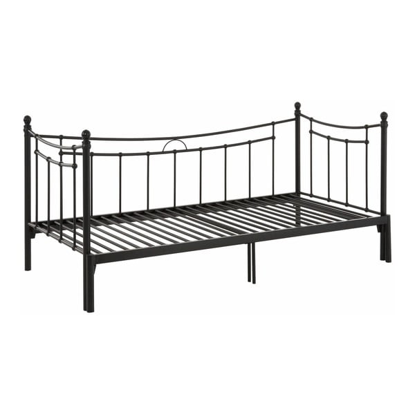 Victor fekete kinyitható egyszemélyes ágy, 90/180 x 200 cm - Støraa