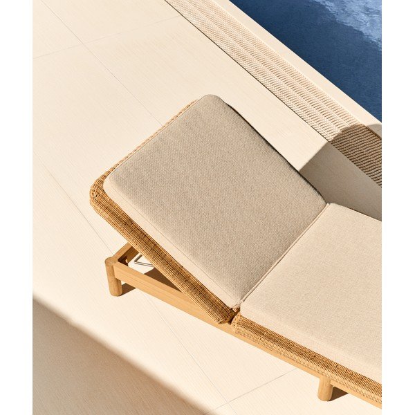 Natúr színű rattan állítható kerti napozóágy Galea – Kave Home-image-2