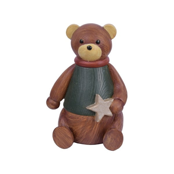 Teddy Bear karácsonyi dekoráció, magasság 12 cm - Ego Dekor
