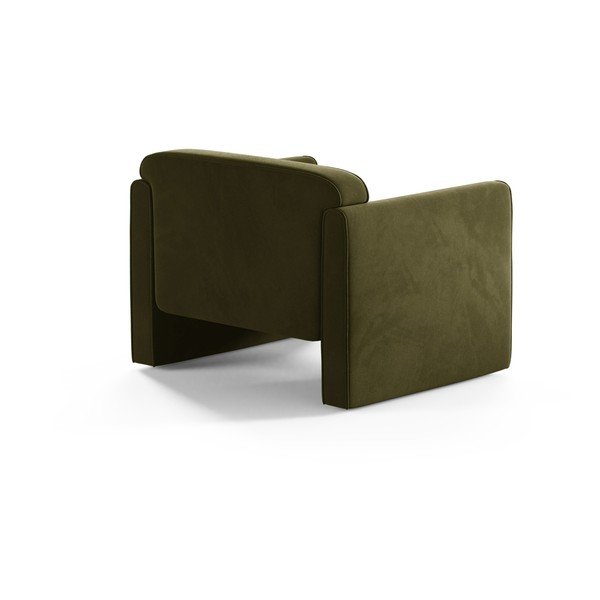 Zöld bársony fotel Abby – Micadoni -image-2