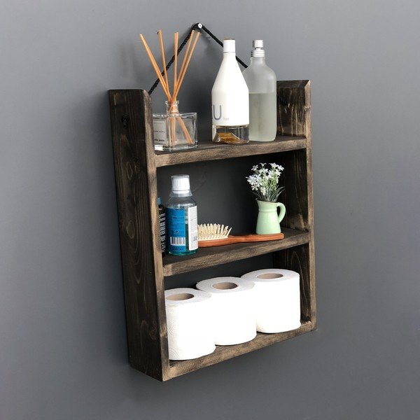 House fali polc, fából, 35 x 48 x 10 cm-image-4