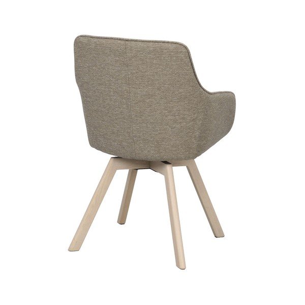 Bézs kárpitozott étkezőfotel szett 2 db-os Alison – Rowico-image-4