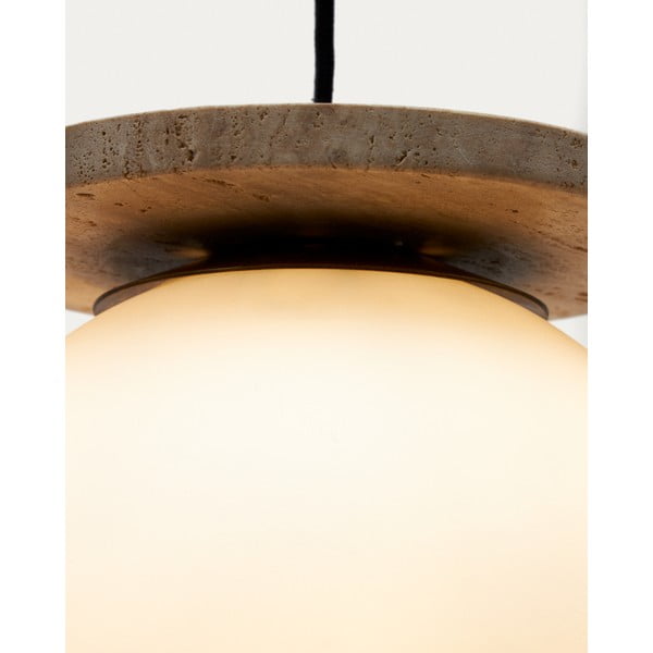 Fehér függőlámpa üveg búrával ø 20 cm Malachi – Kave Home-image-2