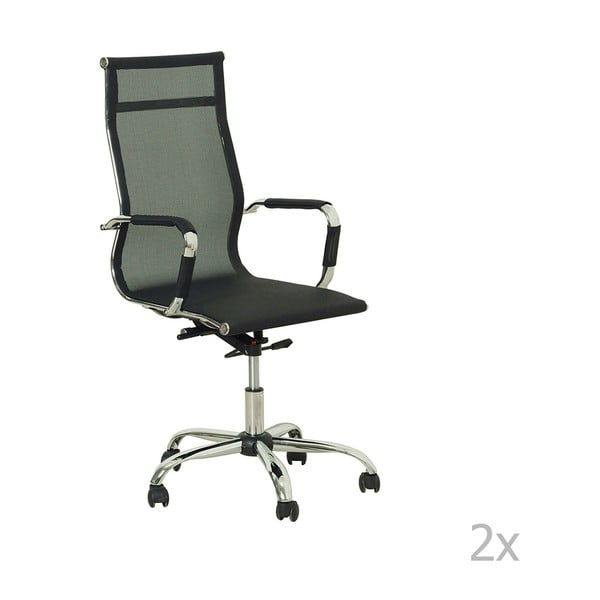 Jane 2 darabos fekete irodai szék készlet - Evergreen House