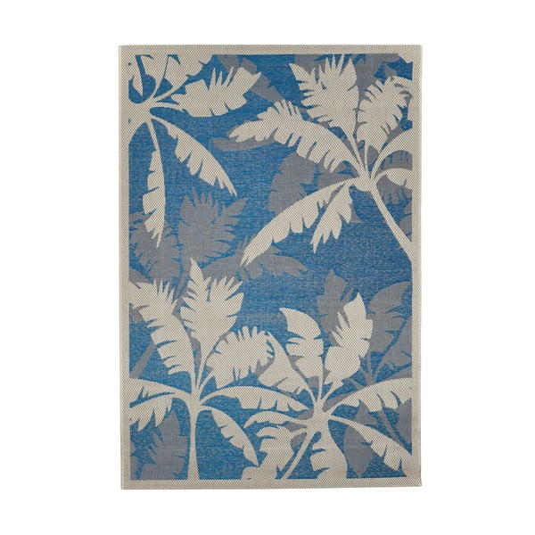 Palms kék-szürke kültéri szőnyeg, 160 x 230 cm - Floorita