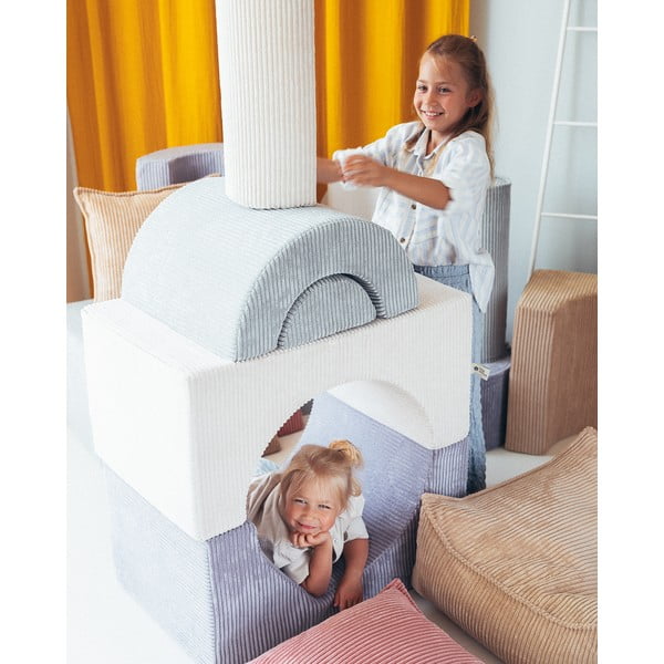 Mentazöld kordbársony habszivacs játszótér 3 db-os magasság 37 cm 75x49 cm Rainbow Montessori – Wigiwama-image-3