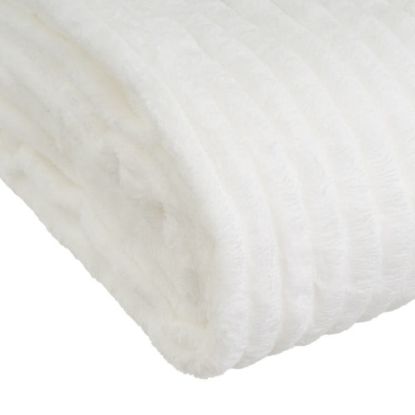 Fehér mikroplüss takaró 130x160 cm Fur Velvet – Casa Selección-image-3