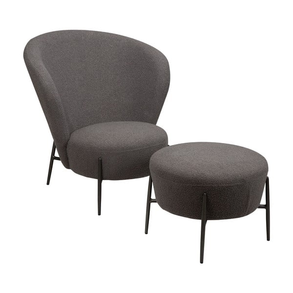 Szürke buklé fotel Orbit – DAN-FORM Denmark-image-3