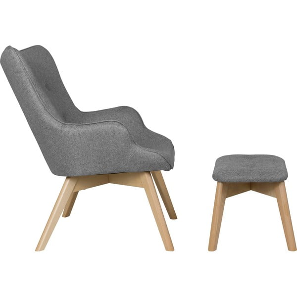 Szürke fotel lábtartóval Niko – Ropez-image-3