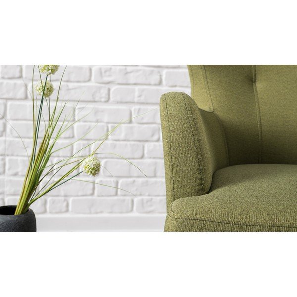 Jane olívazöld füles fotel - Balcab Home-image-4