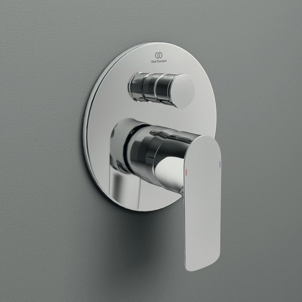 Fényes ezüstszínű csaptelep fürdőkádhoz, rejtett Connect Air – Ideal Standard-image-2