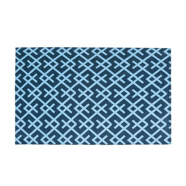Labyrinth Blue fokozottan ellenálló konyhai szőnyeg, 60 x 220 cm - Floorita