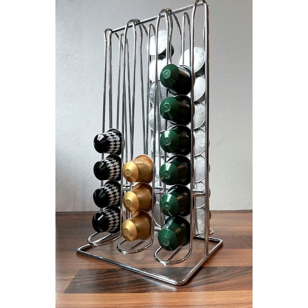 Ezüstszínű kávékapszula tartó – Household Pleasure-image-1