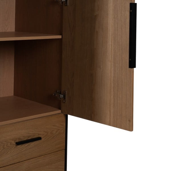 Natúr színű ruhásszekrény kőrisfa dekorral 104x203 cm – Ixia-image-4