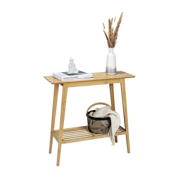 Natúr színű bambusz konzolasztal 30x80 cm Kona – Wenko-image-4