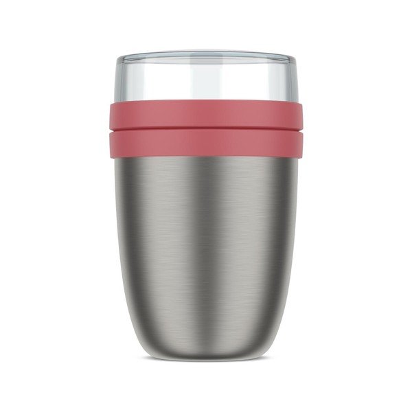 Világospiros-ezüstszínű rozsdamentes acél ételtartó termosz 500 ml Ellipse – Mepal-image-4